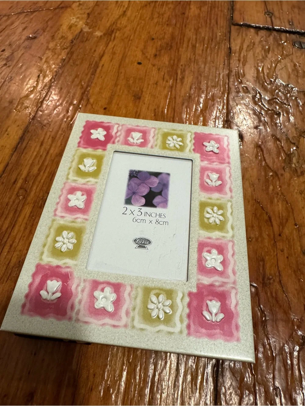 Vintage Mini Floral Picture Frame 2x3 Pink Green Y2K Cottagecore